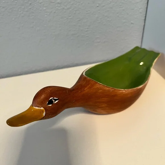 Mallard Duck Vintage Ceramic Ashtray / Trinket Holder 10” Long - Picture 5 of 7